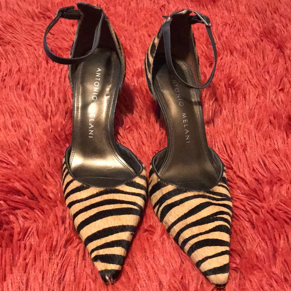 Calf hair high heels